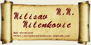 Milisav Milenković vizit kartica